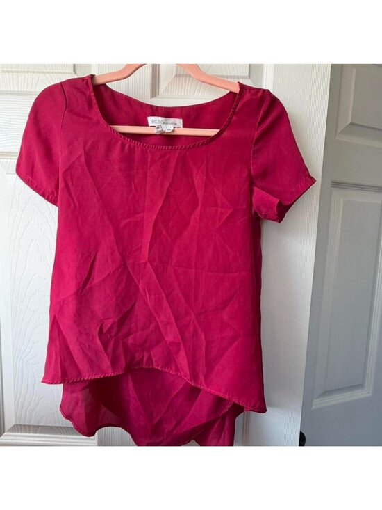 BCBGeneration Tops - BCBGeneration Raspberry Pink Asymmetrical Blouse